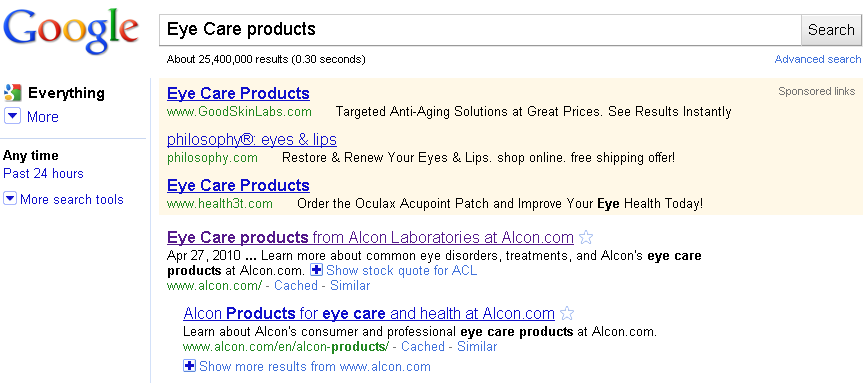 eye care products