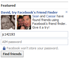 Facebook Friend Finder