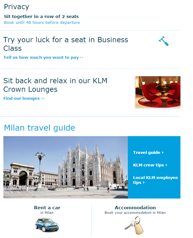 More KLM checklist items
